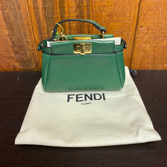 Fendi Handbags - Fendi | Micro Peekaboo Bag - Kelly Green